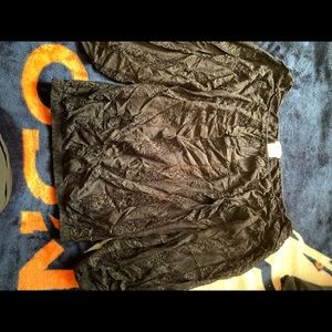 Half sleeve black lace shirt